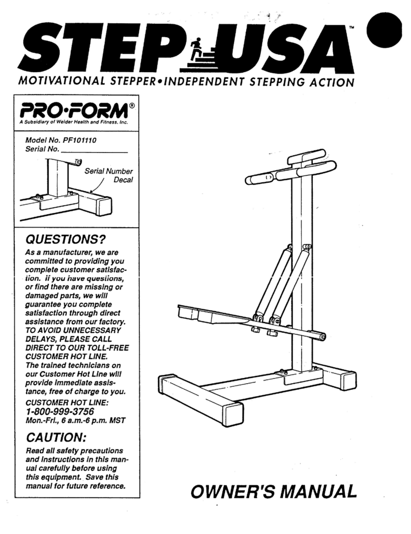 Pro-Form Step USA PF101110 User manual Pro-Form Step USA PF101110 User manual