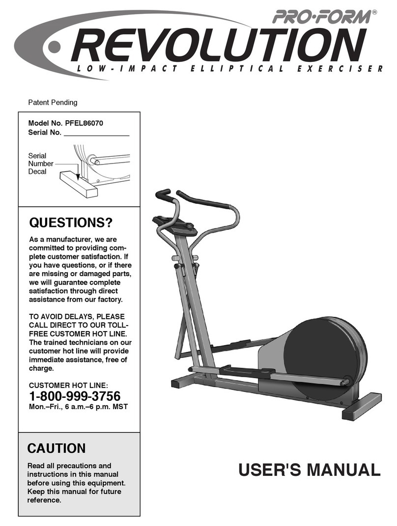 Pro-Form Revolution user manual