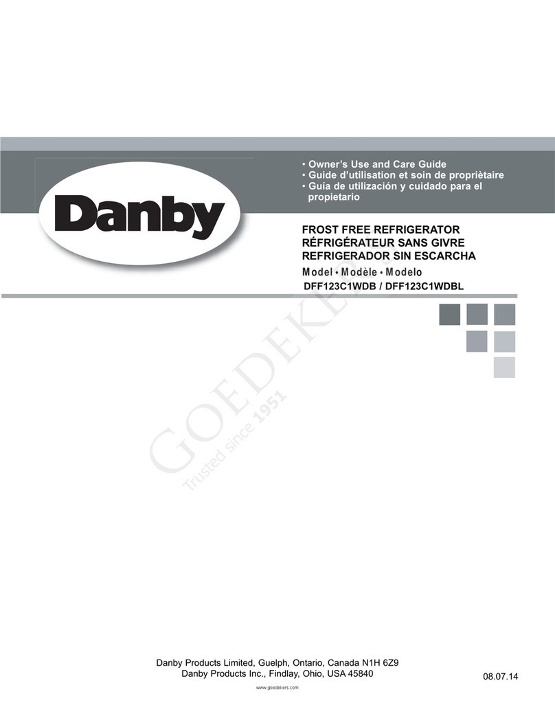 Danby DFF123C1WDB Owner's use and care guide