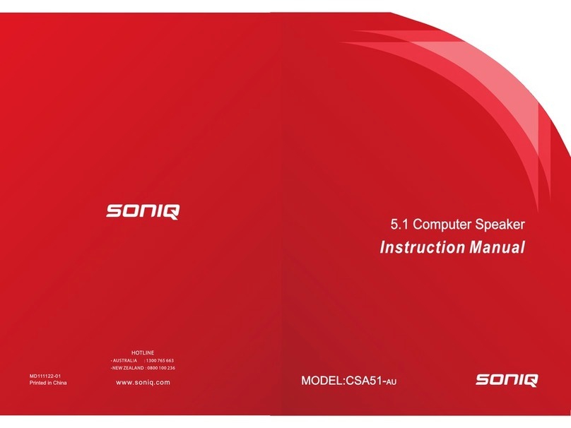 SONIQ CSA51-AU instruction manual
