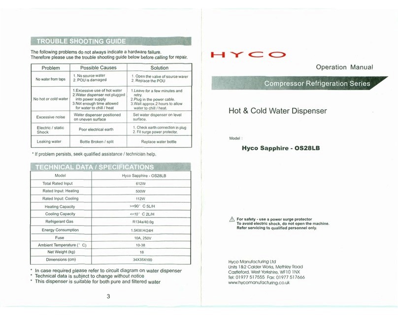 Hyco Sapphire - OS28LB Operation manual