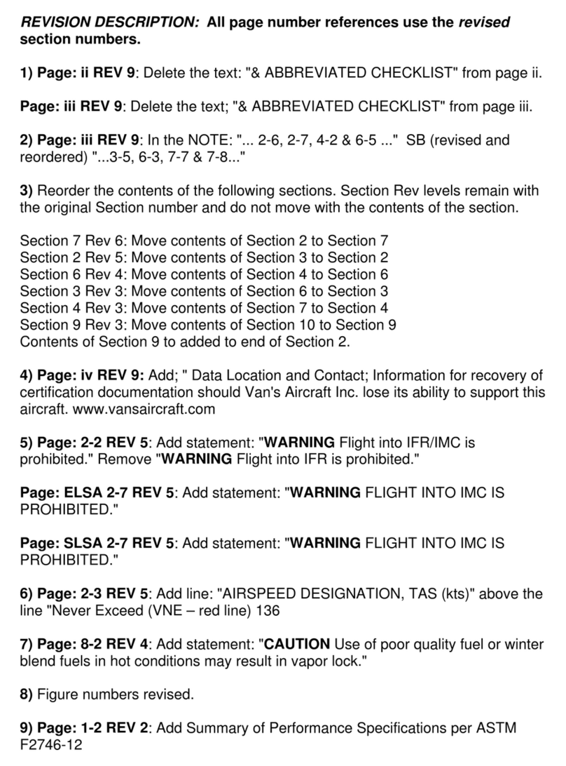 Van's Aircraft RV-12 Pilot operating handbook
