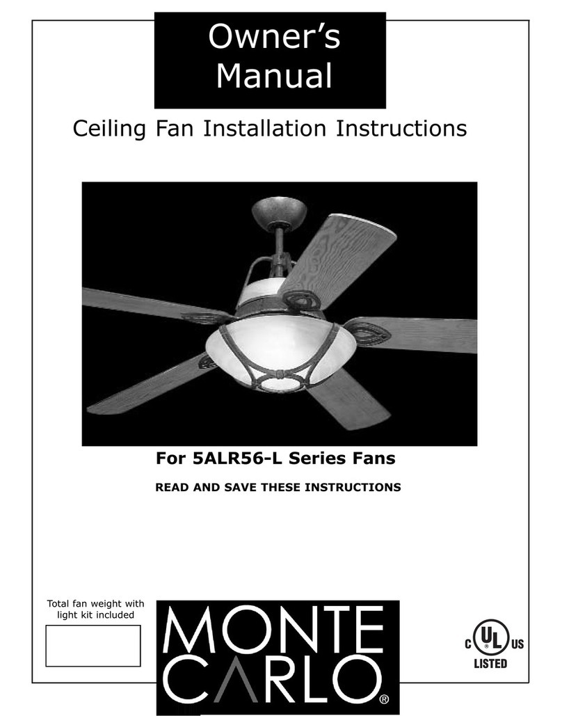 Monte Carlo Fan Company 5ALR56-L Series User manual