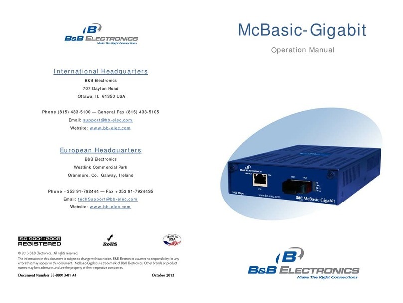 B&B McBasic-Gigabit User manual