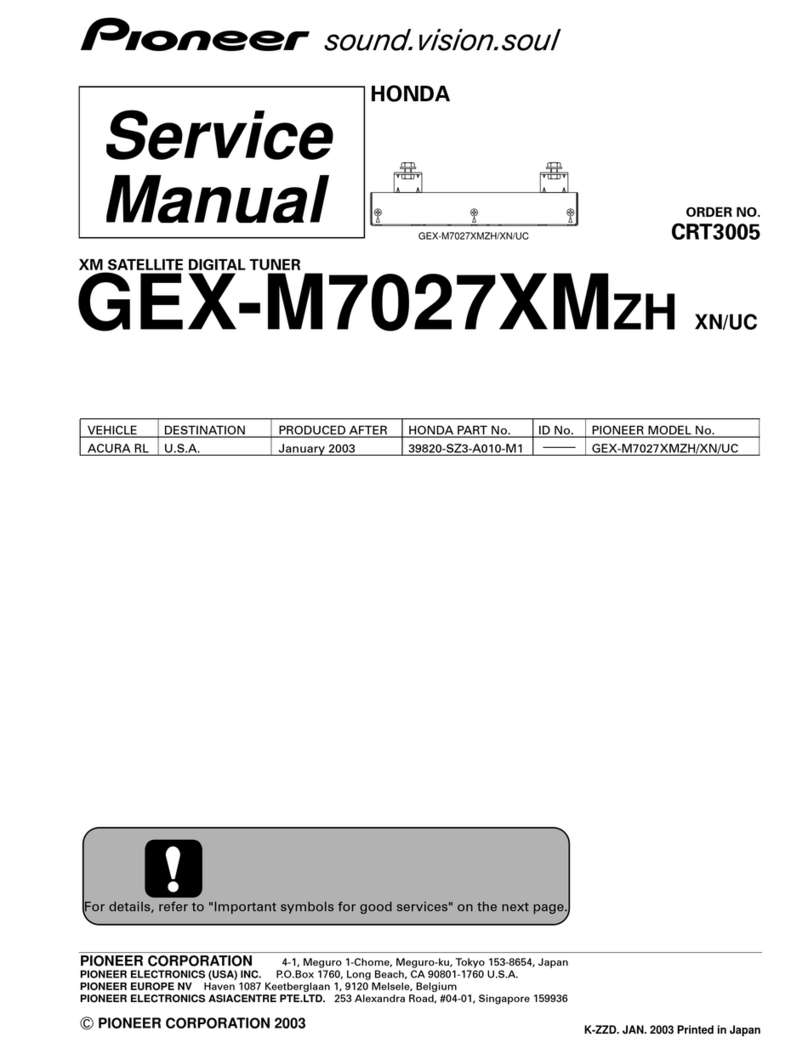 Pioneer GEX-M7027XMZH User manual