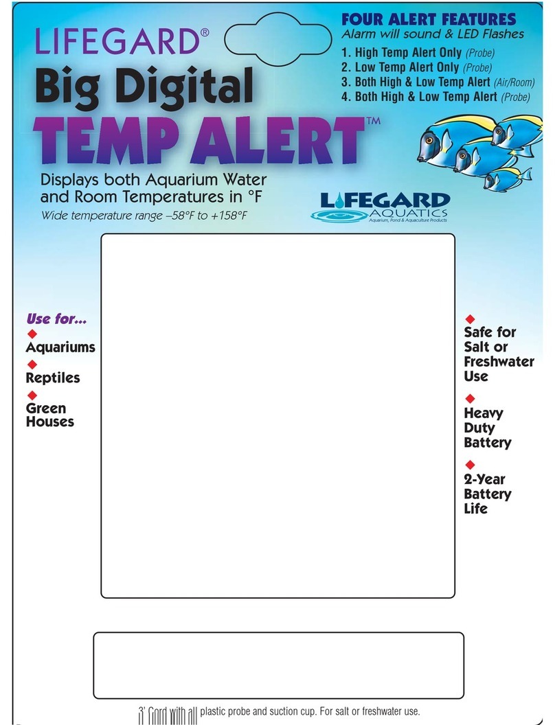 Lifegard Big Digital Temp Alert operating instructions