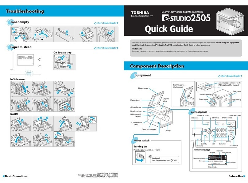 Toshiba e-STUDIO 2505 quick guide