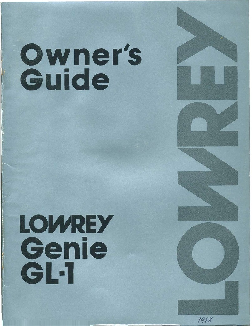 Lowrey Genie GL-1 owner's guide