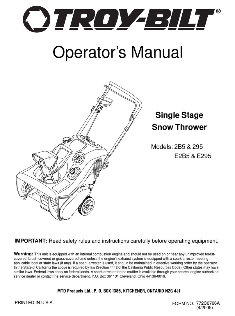 Troy-Bilt 2B5 Operator's manual