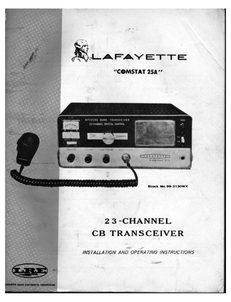 Lafayette Comstat 25A Installation and operating instructions