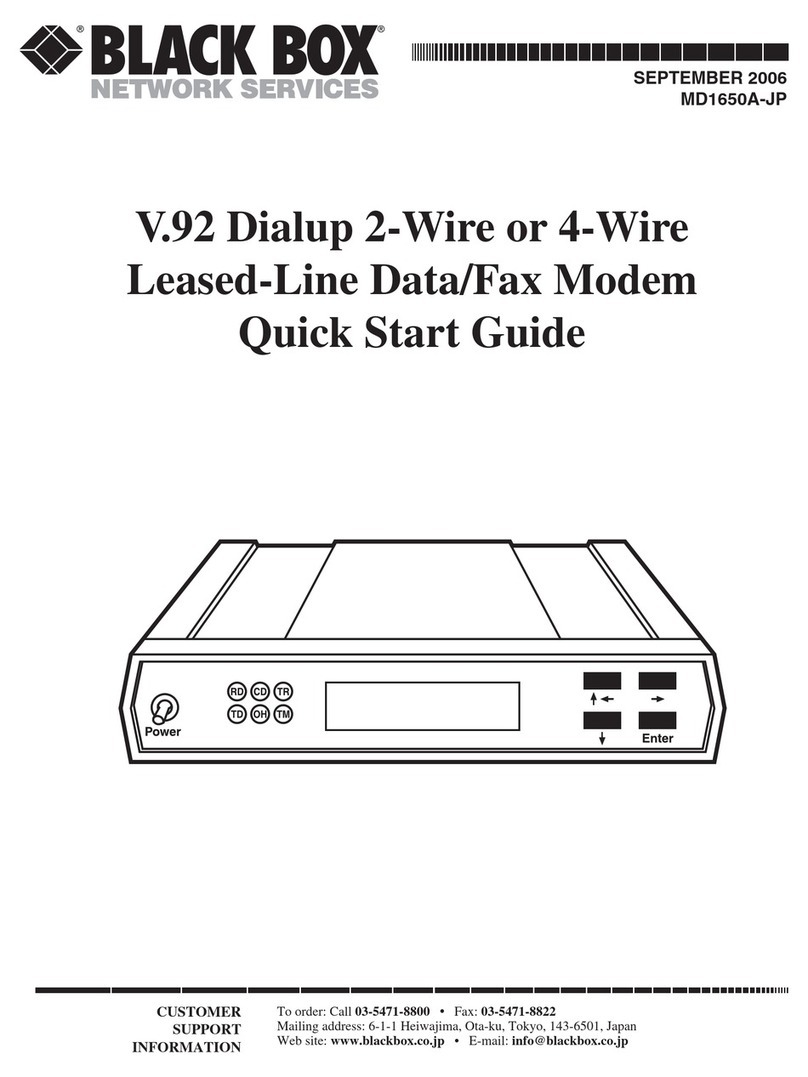 Black Box MD1650A-JP User manual Black Box MD1650A-JP User manual