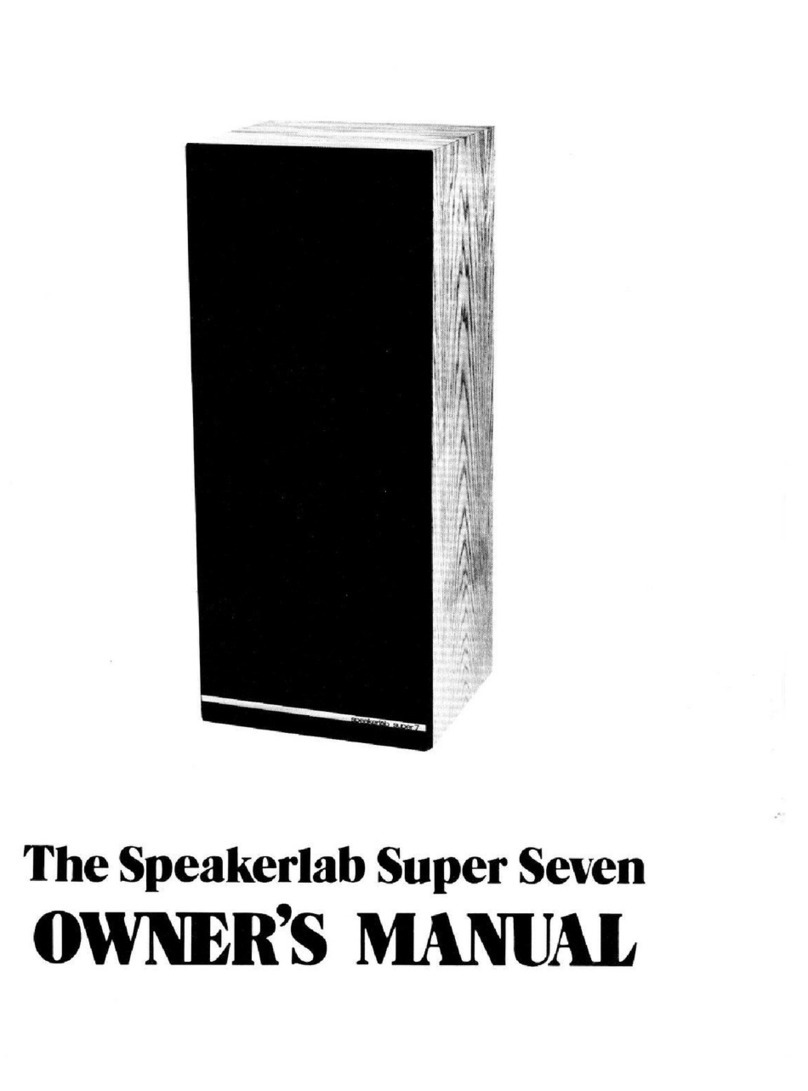 Speakerlab Super Seven User manual