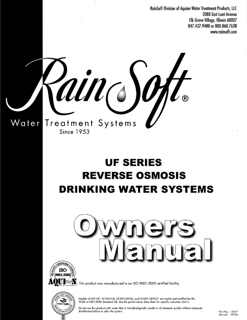Rain Soft UF50T-CBVOC User manual