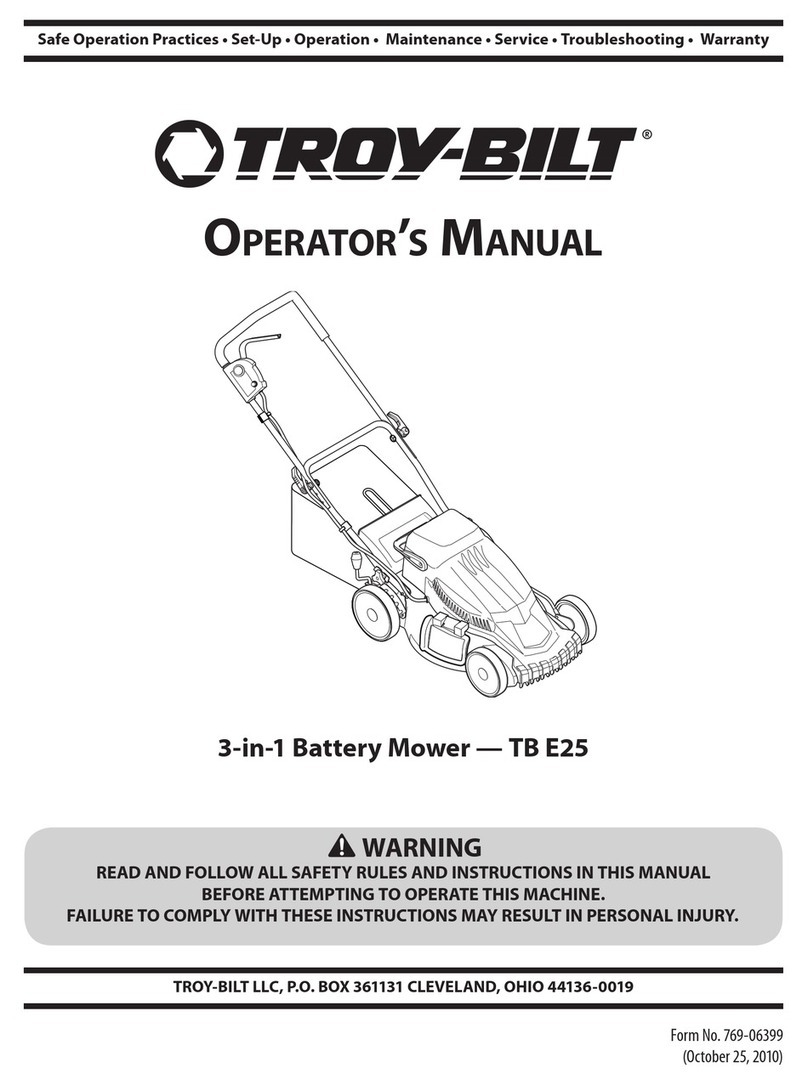 Troy-Bilt TB E25 User manual