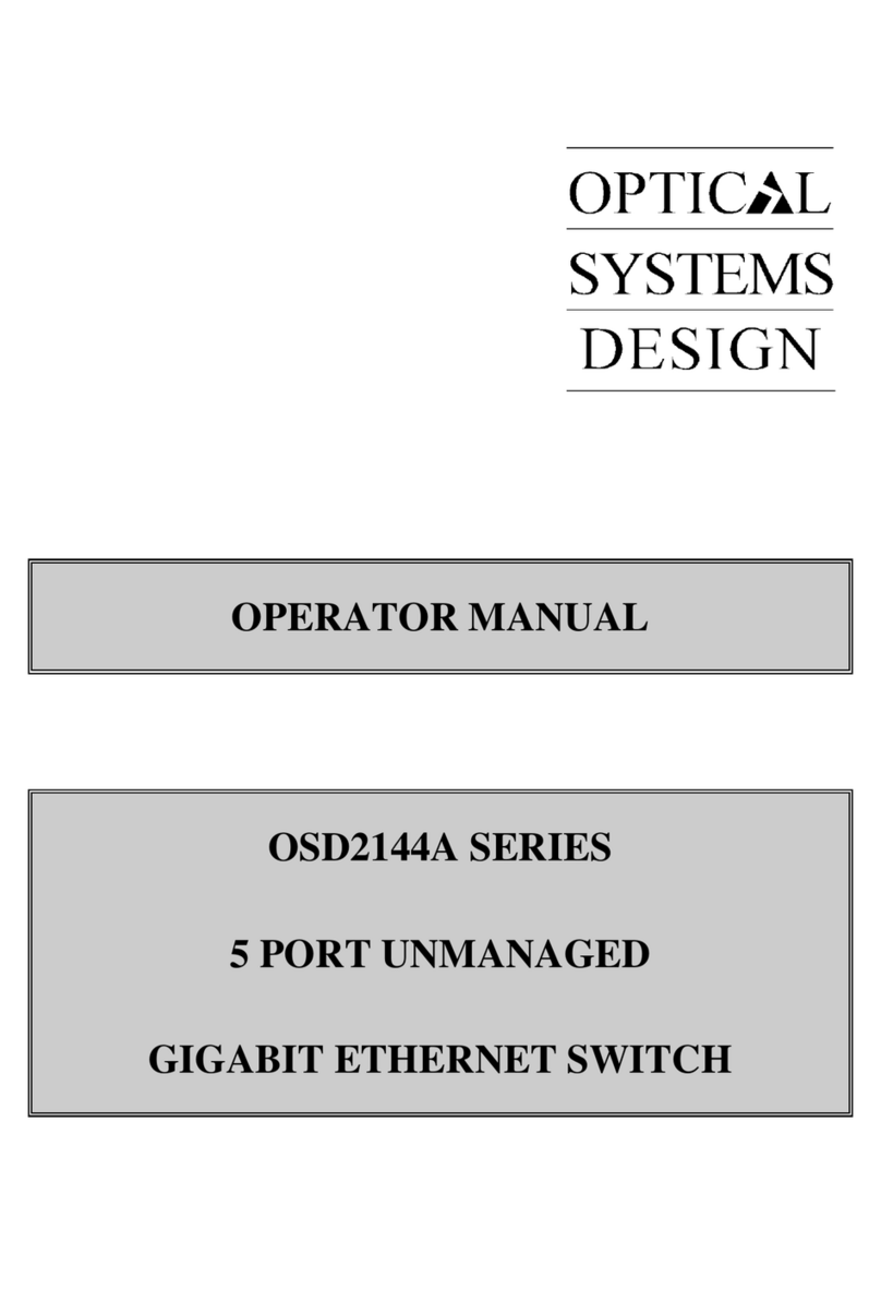 Optical Systems Design OSD2144A SERIES Operator's manual Optical Systems Design OSD2144A SERIES Operator's manual