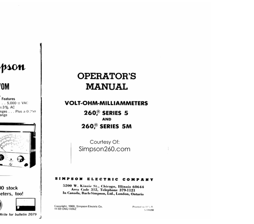 Simpson 260 series 5 Operator's manual