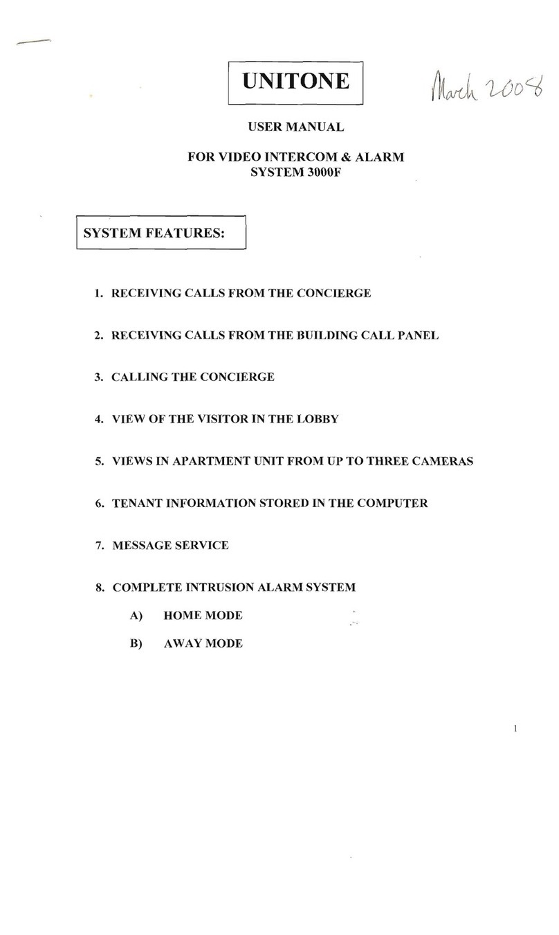 Unitone 3000F User manual