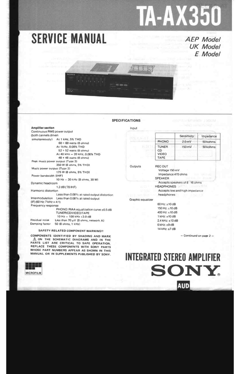 Sony TA-AX350 User manual