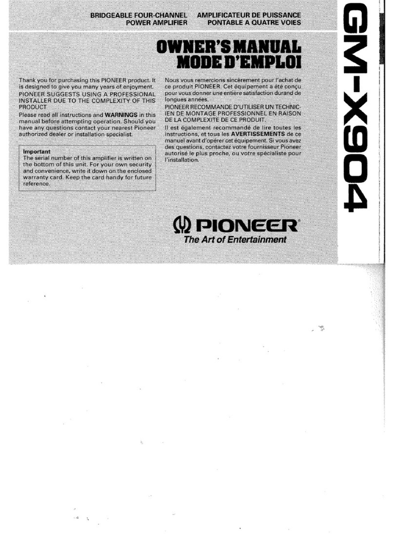 Pioneer GM-X904 User manual
