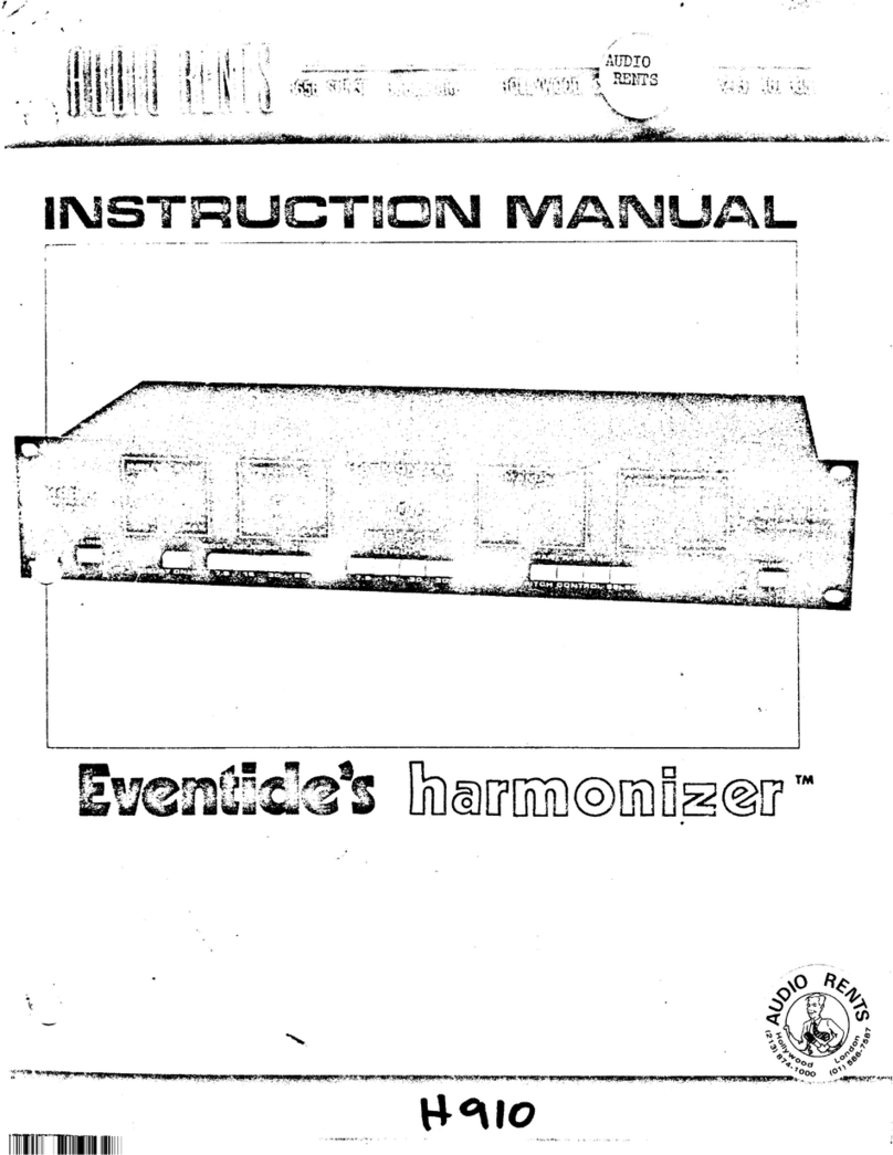 Eventide Harmonizer H910 User manual