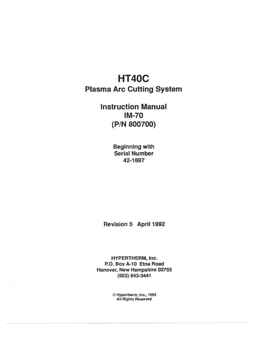 Hypertherm HT40C User manual