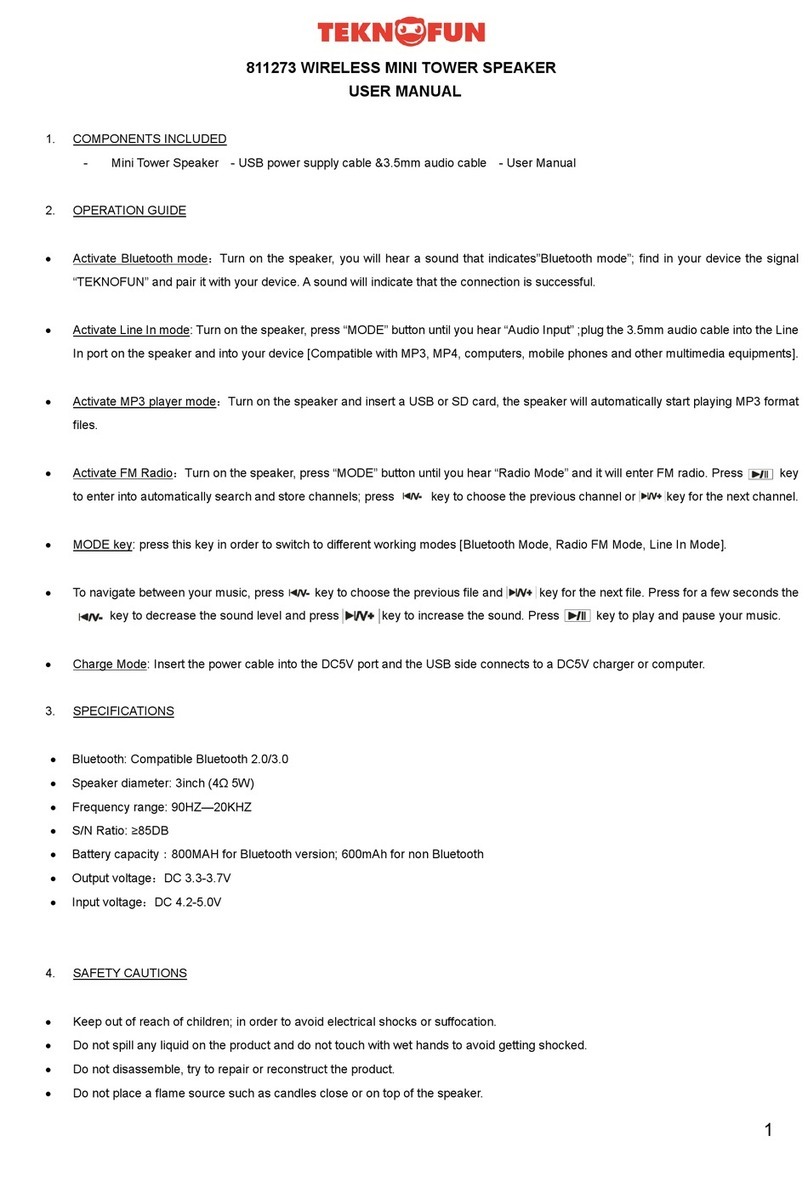 Teknofun 811273 user manual