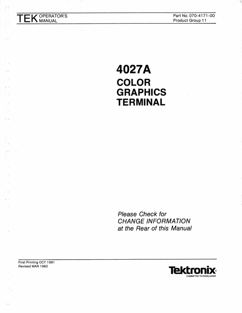 Tektronix 4027A Operator's manual