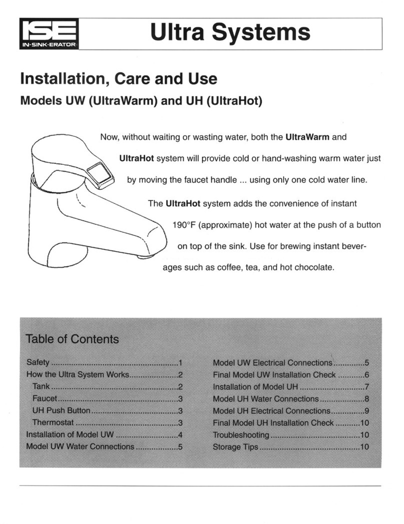 ISE UW UltraWarm Installation, care & use ISE UW UltraWarm Installation, care & use