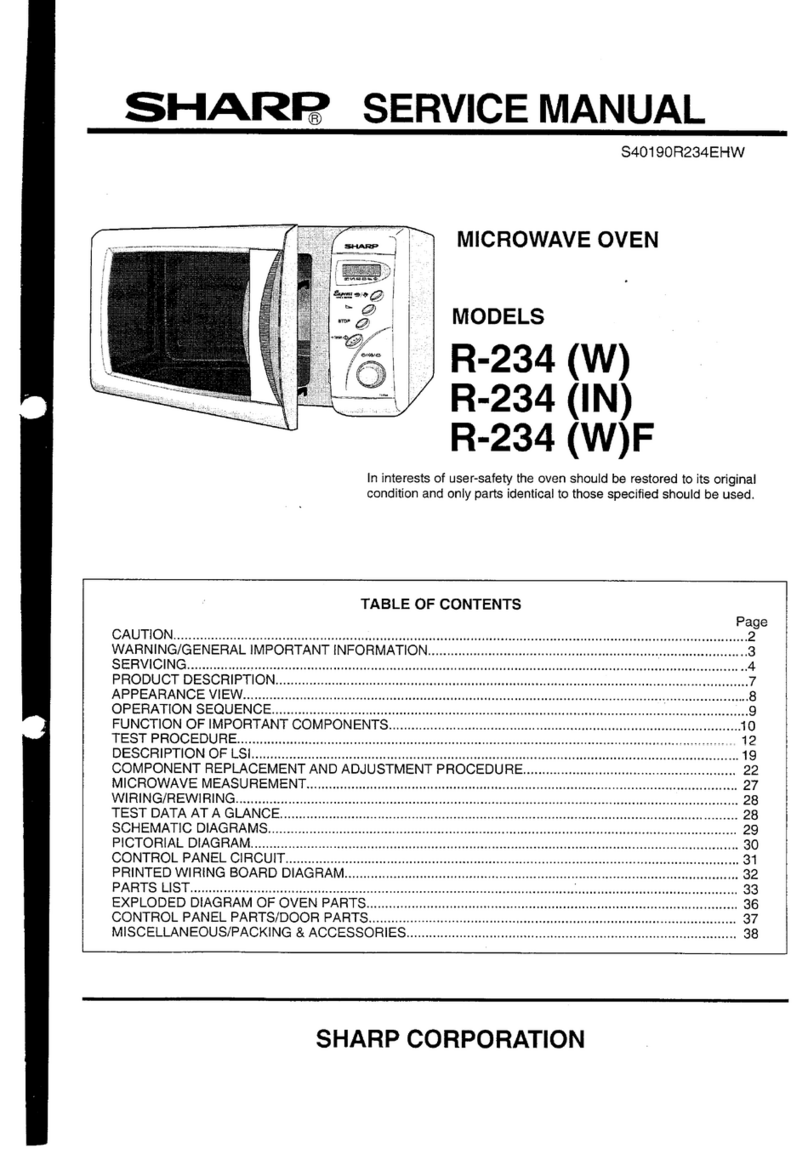 Sharp R-234W User manual