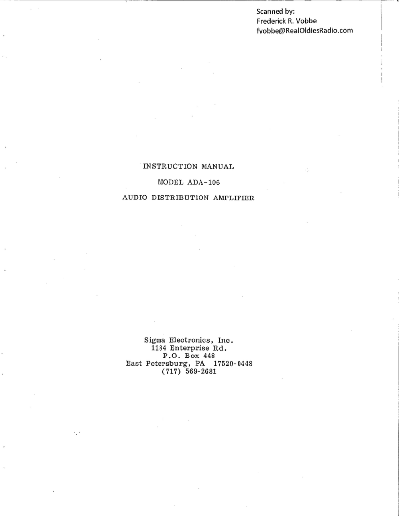 Sigma ADA-106 User manual