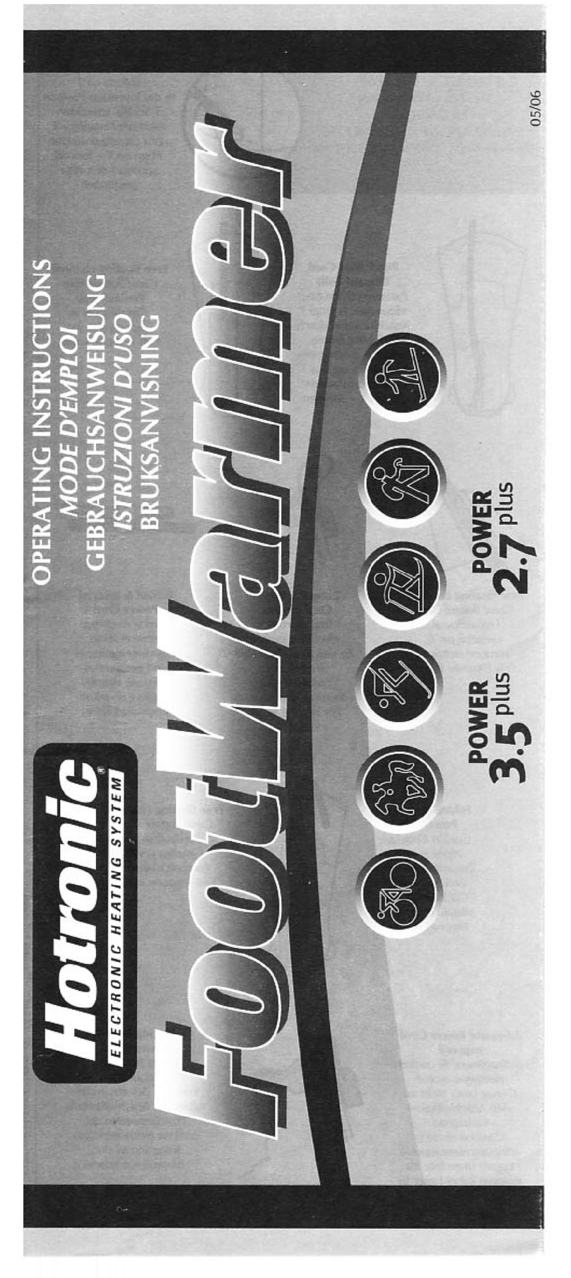 Hotronic FootWarmer Power Plus 3.5 Custom operating instructions