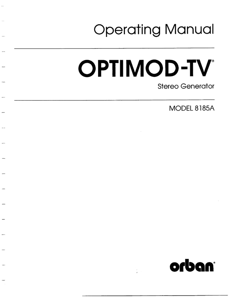 Orban Optimod-TV 8185A User manual