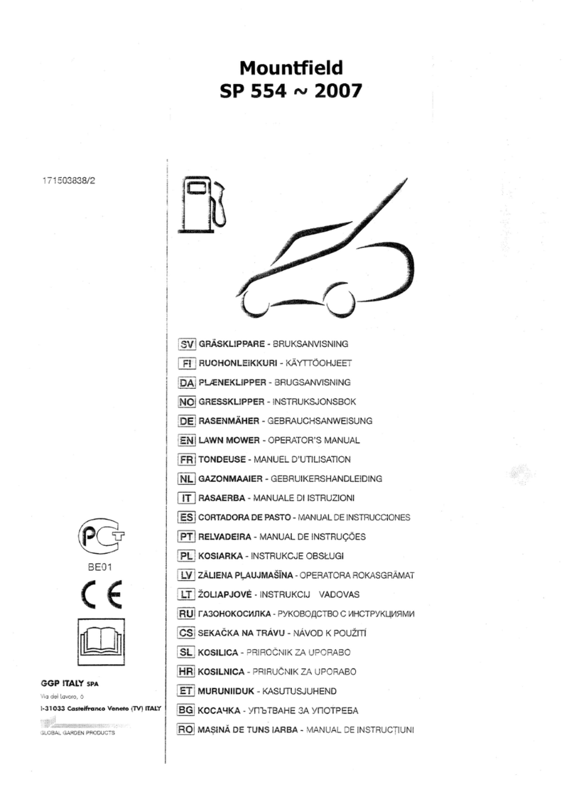 Mountfield SP 554 Operator's manual