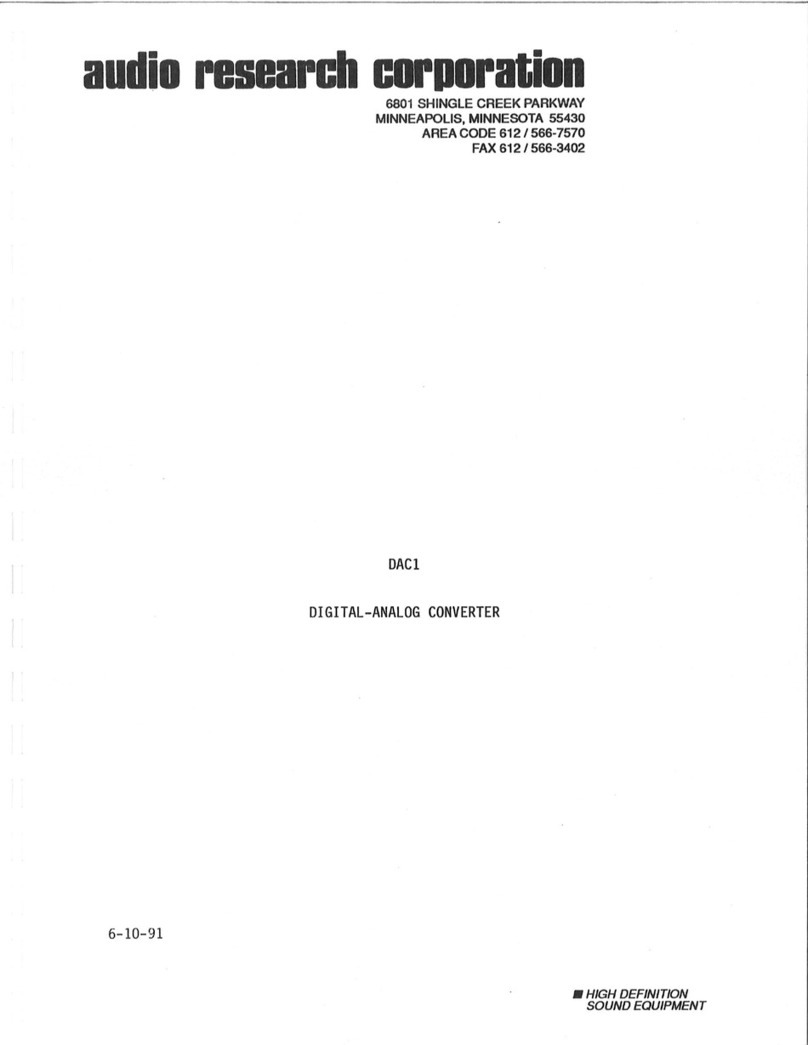 Audio Research DAC1 manual