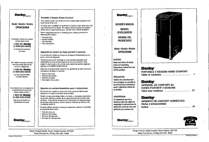 Danby DPAC8098 User manual