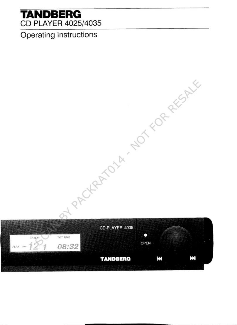 TANDBERG 4035 operating instructions