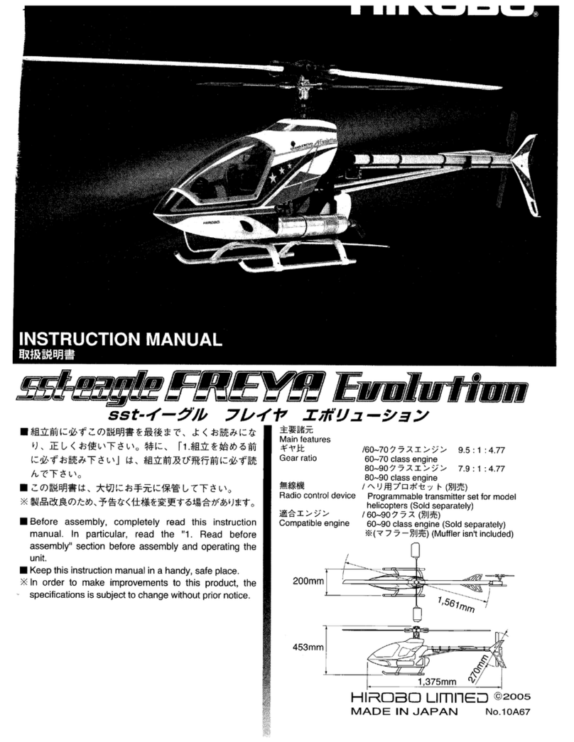 Hirobo sst-eagle FREYA Evolution User manual Hirobo sst-eagle FREYA Evolution User manual