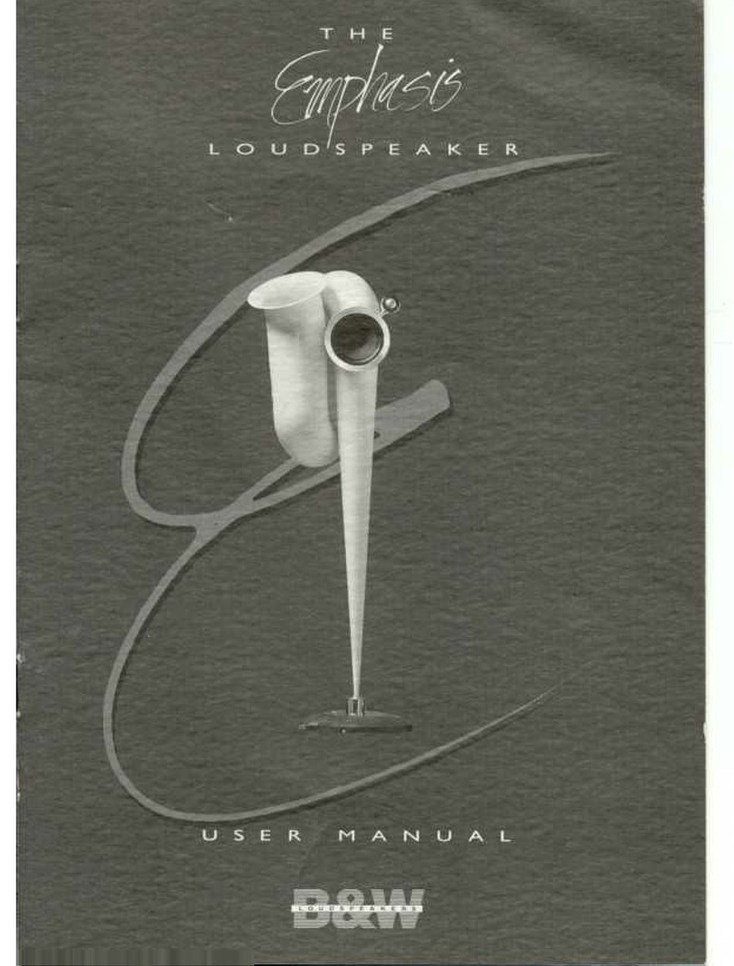 B&W electronics Emphasis User manual