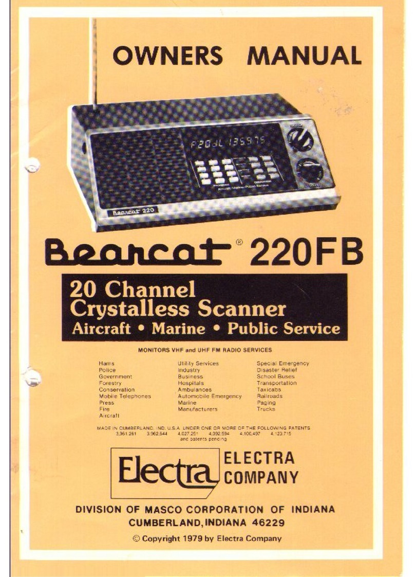 Electra Bearcat 220FB owner's manual