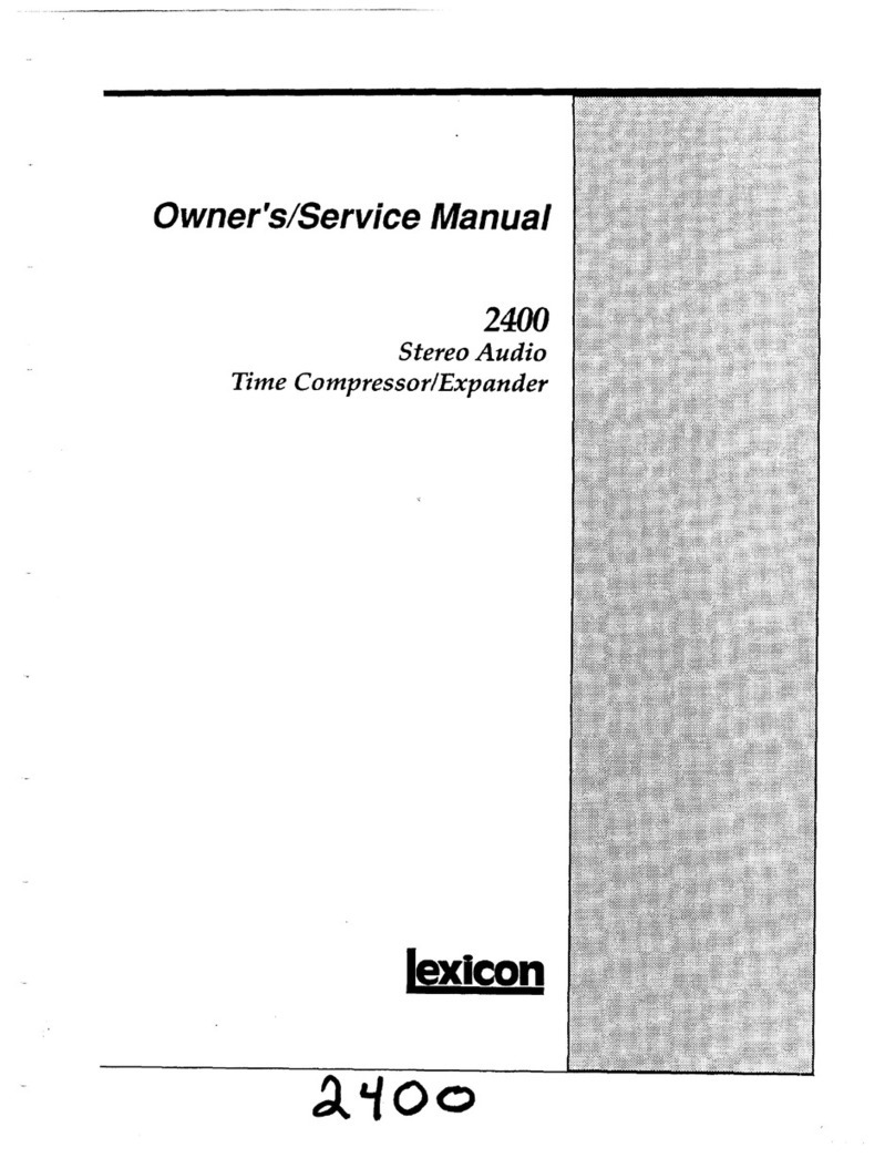 Lexicon 2400 Owner's service manual