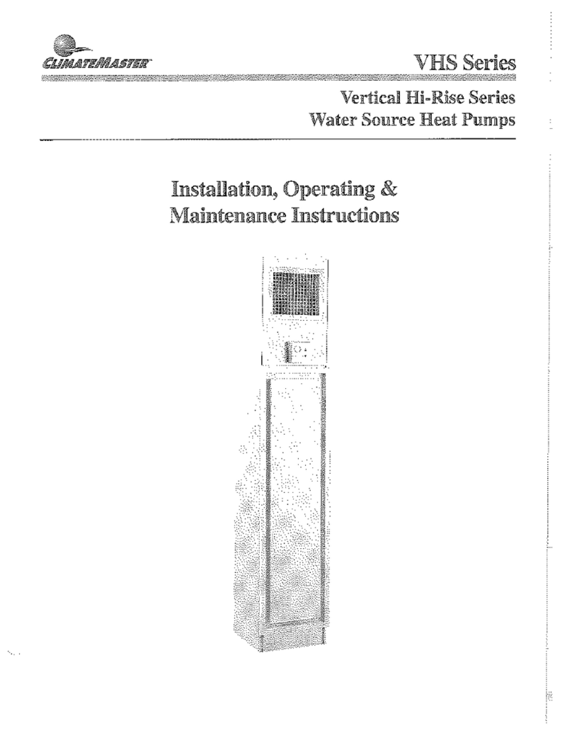 ClimateMaster VHS-10 Assembly instructions