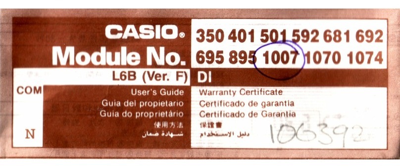 Casio Casiotone 501 User manual