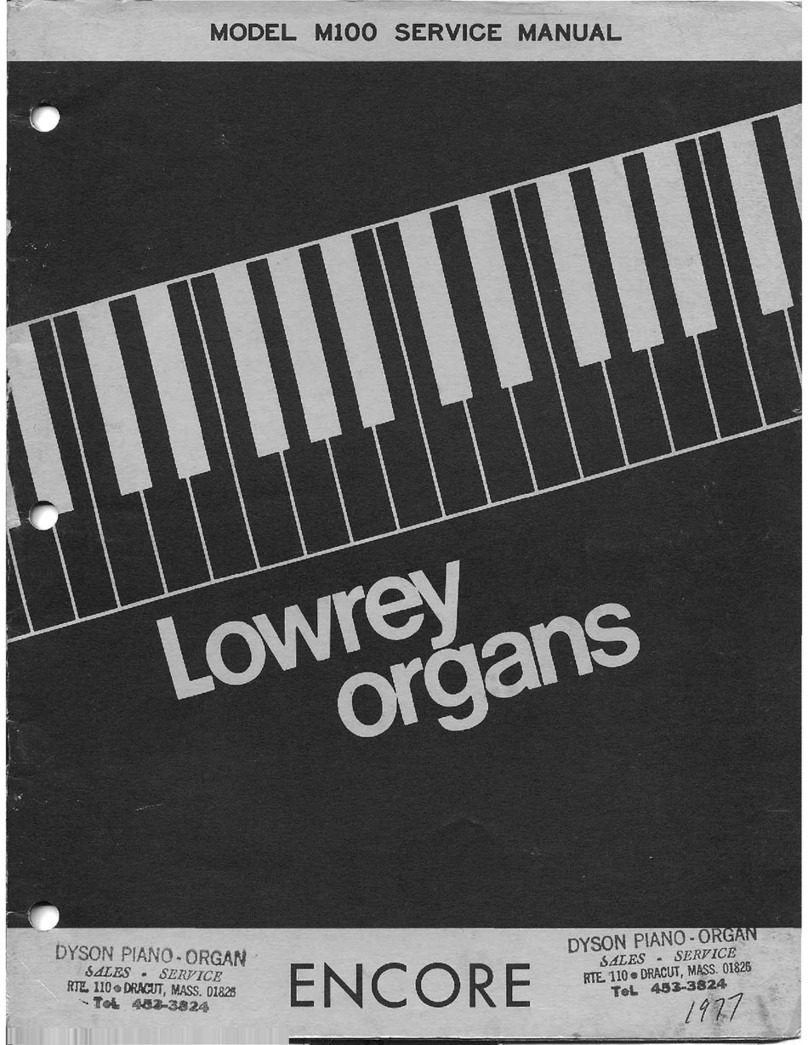 Lowrey M100 Service manual