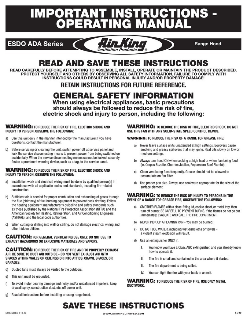 Air King ESDQ ADA Series operating manual Air King ESDQ ADA Series operating manual