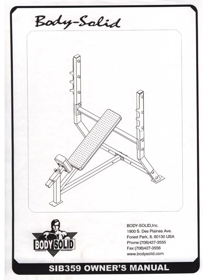 Body Solid SIB359 owner's manual