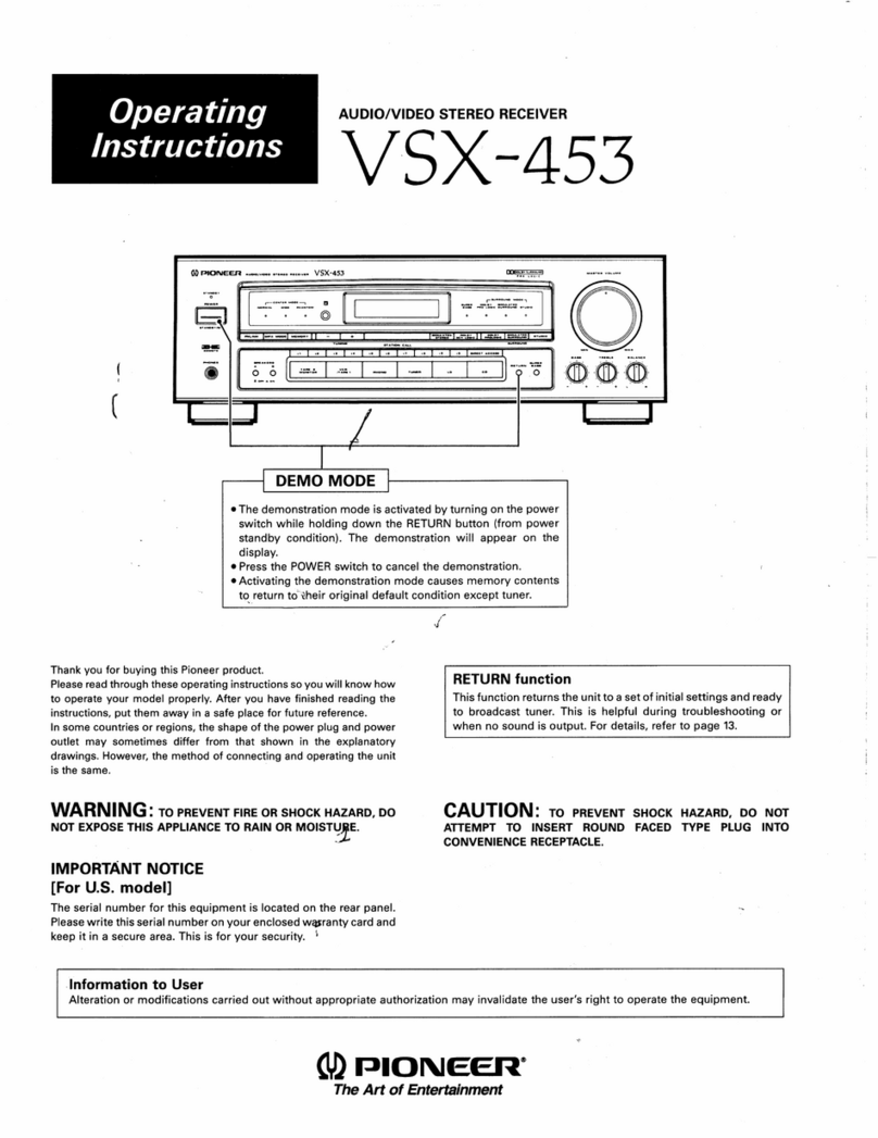 Pioneer VSX-453 User manual