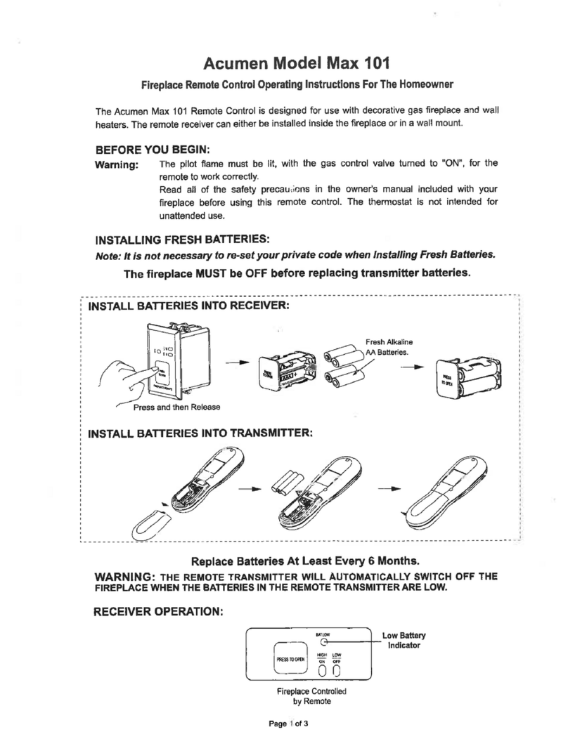HPC Acumen Max 101 operating instructions