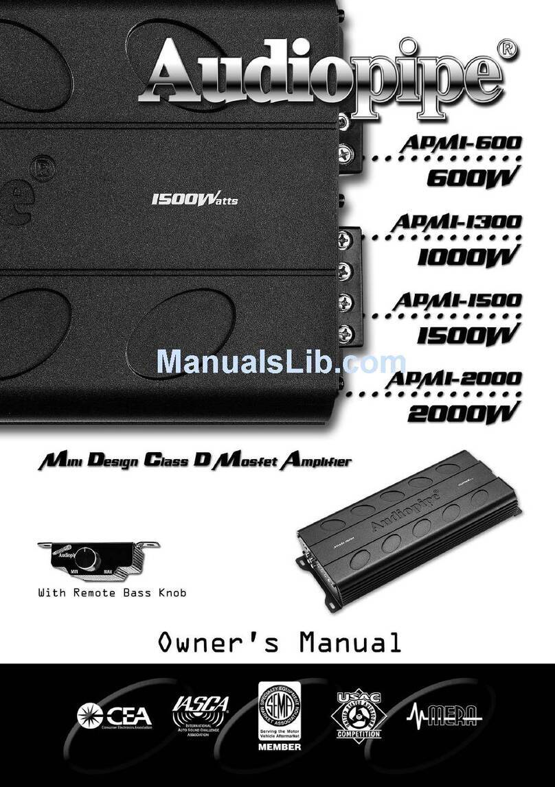 Audiopipe APMI-600 owner's manual Audiopipe APMI-600 owner's manual