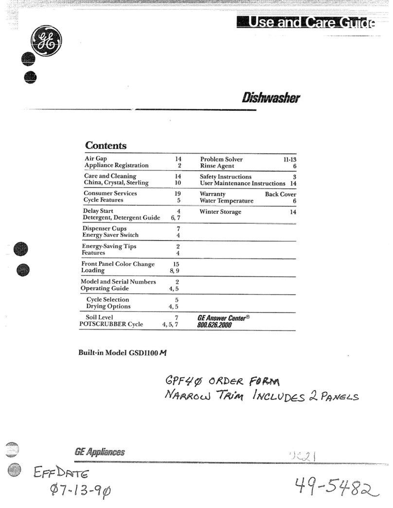 GE GSD1100M User manual