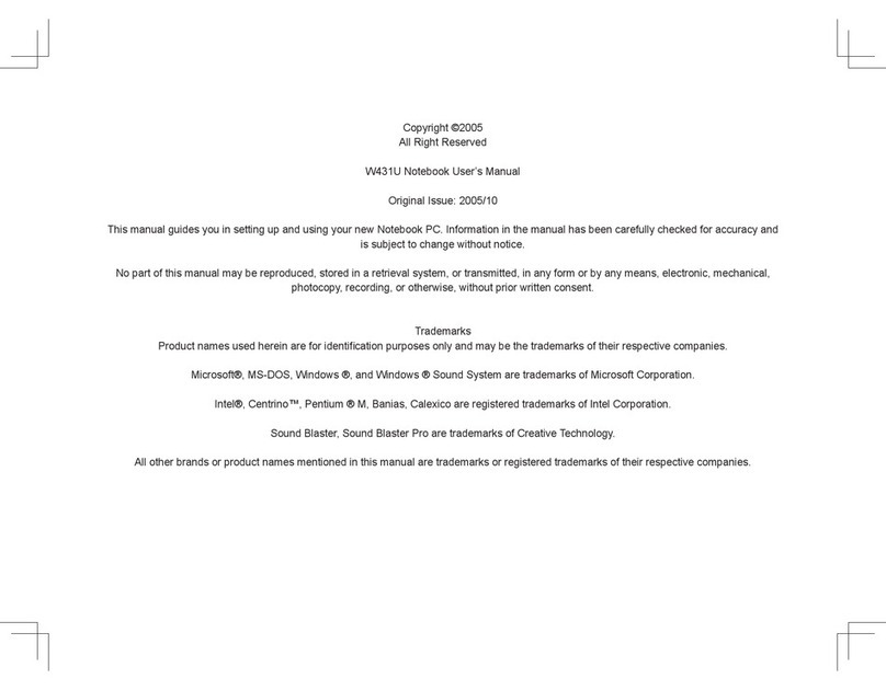 Gigabyte W431U User manual